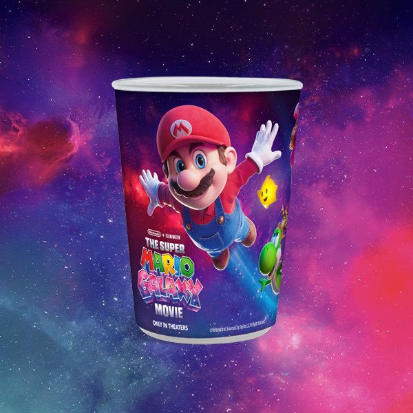 米国のアイスクリームブランド ディッピン・ドッツ が、映画 『ザ・スーパーマリオギャラクシー・ムービー』とタッグを組み発表した、限定フレーバー「Galaxy Pop」の画像。