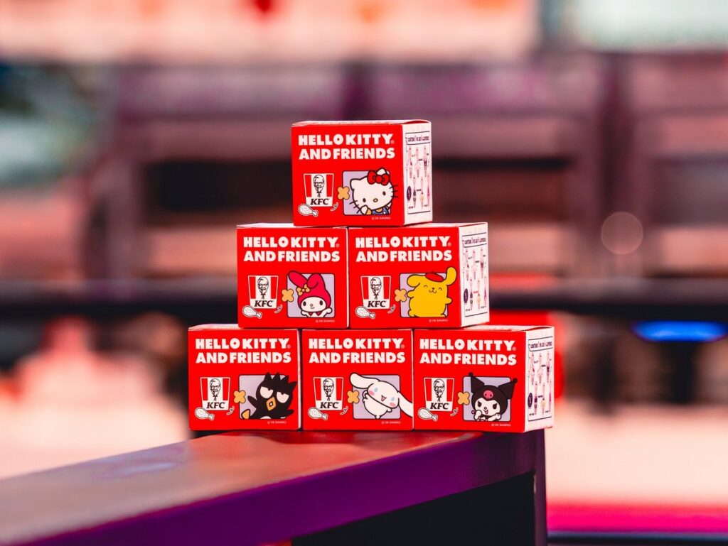 メキシコKFCのハローキティポップアップの画像。