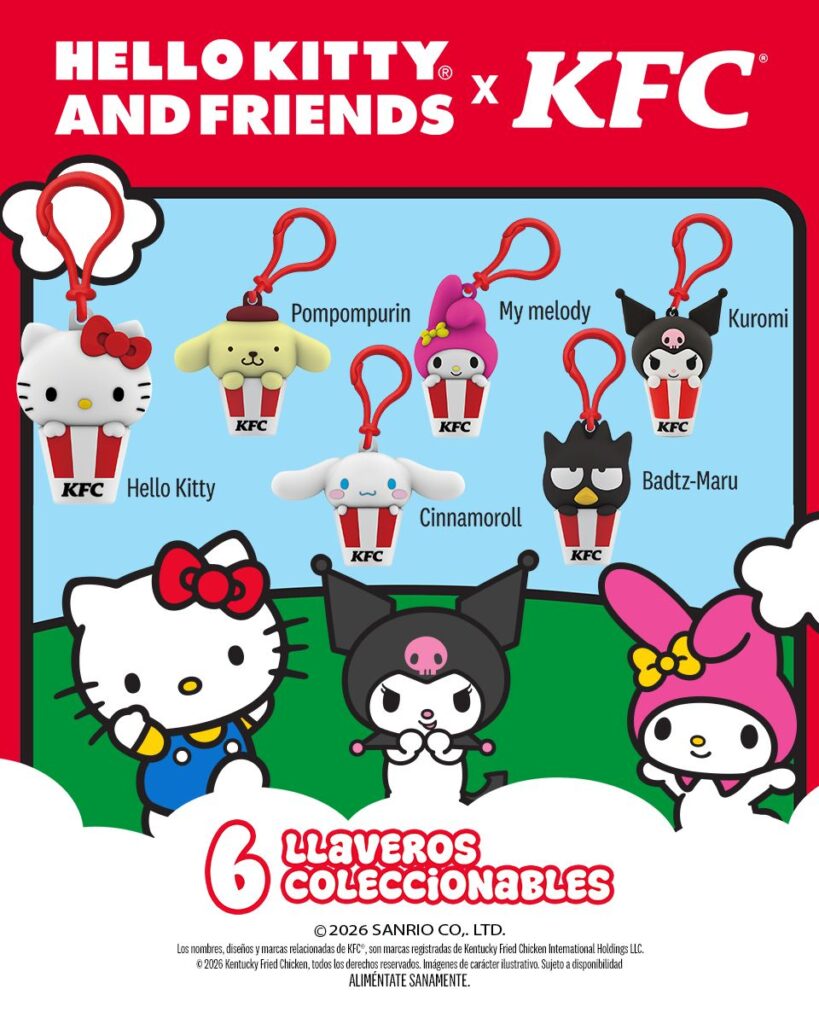 メキシコKFCのハローキティポップアップの画像。