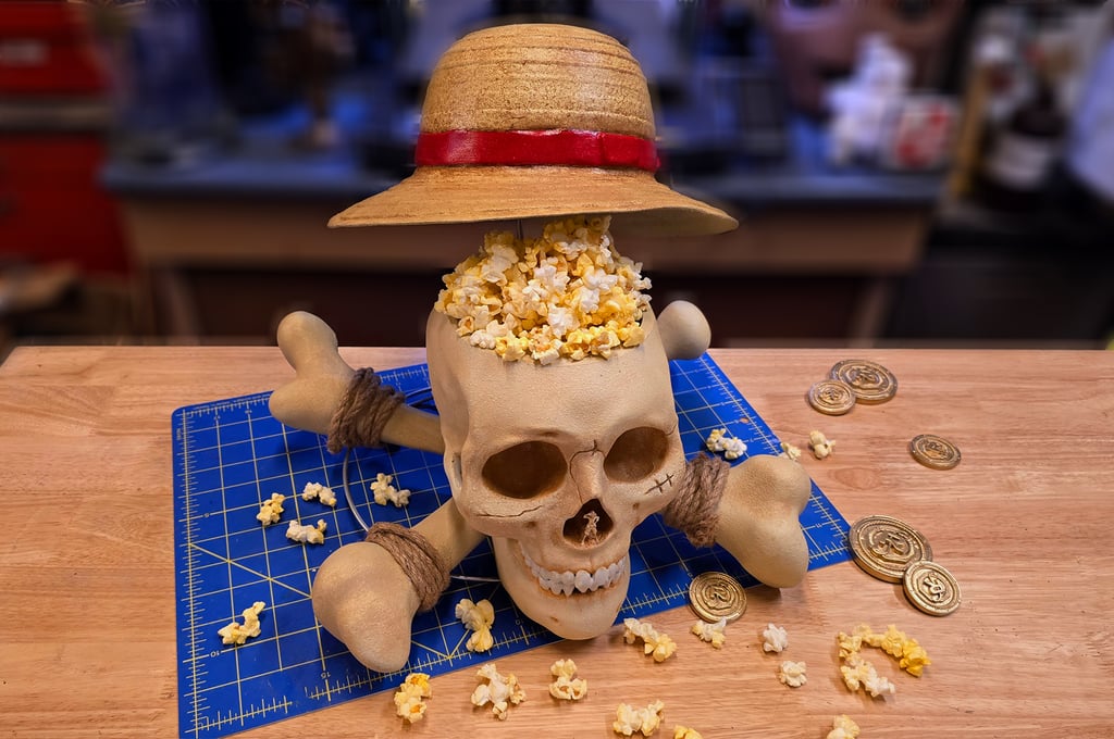 Regal Cinemas と Netflix がコラボし、実写ドラマ ONE PIECE シーズン2のイベント上映「One Piece: Into the Grand Line Fan Event」を記念して無料公開した、自宅で3Dプリントできる限定ポップコーンバケットのデータの画像。