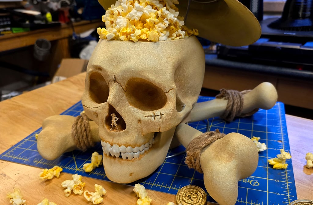 Regal Cinemas と Netflix がコラボし、実写ドラマ ONE PIECE シーズン2のイベント上映「One Piece: Into the Grand Line Fan Event」を記念して無料公開した、自宅で3Dプリントできる限定ポップコーンバケットのデータの画像。