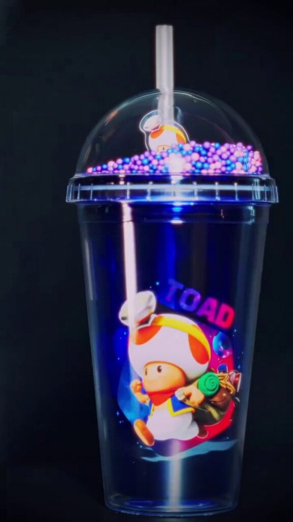 映画『ザ・スーパーマリオギャラクシー・ムービー』の公開に合わせて、ペルーの映画館チェーンCinemark Peruが展開する劇場コレクタブルの画像。