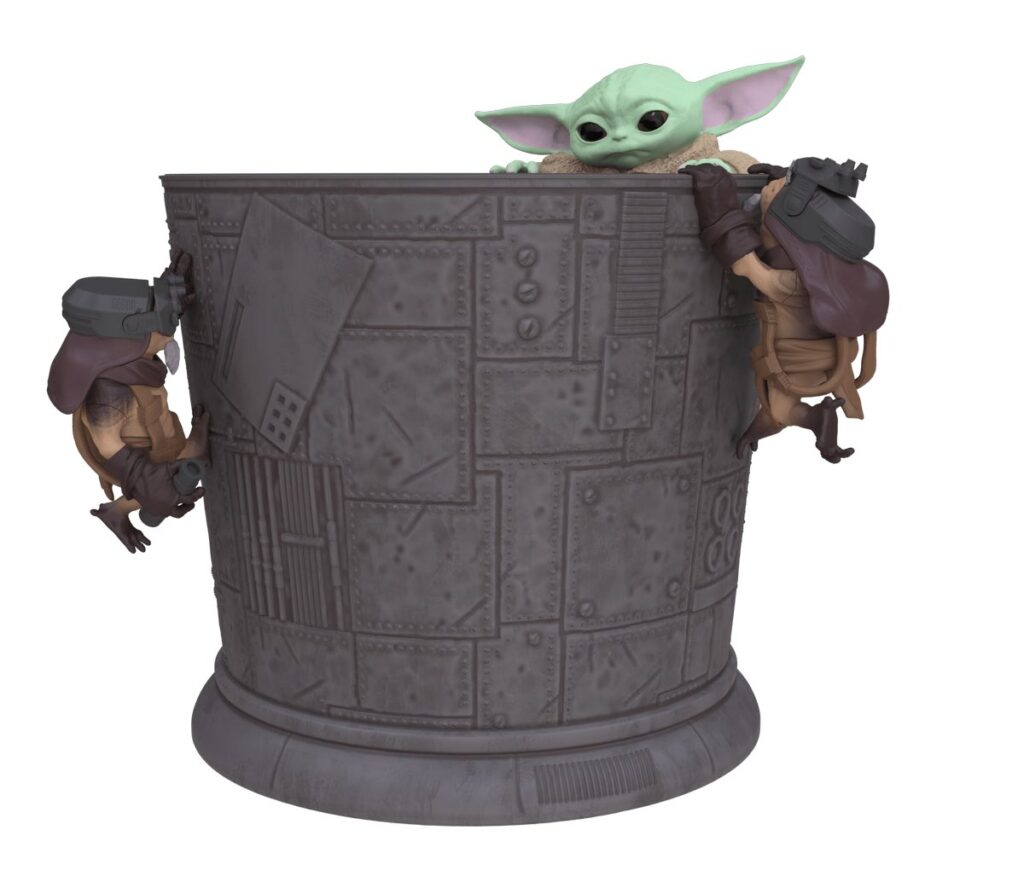 映画『スター・ウォーズ／マンダロリアン・アンド・グローグー』の公開に先駆けて、ウォルマートが販売する「ポップコーンバケット」と「青いクッキー」の画像。