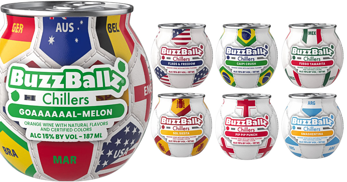 FIFAワールドカップ2026にあわせてBuzzBallzが発売する、サッカーをテーマにした限定シリーズ「SoccerBallz」の画像。