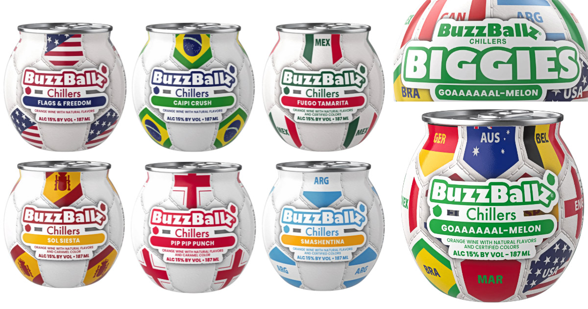 FIFAワールドカップ2026にあわせてBuzzBallzが発売する、サッカーをテーマにした限定シリーズ「SoccerBallz」の画像。