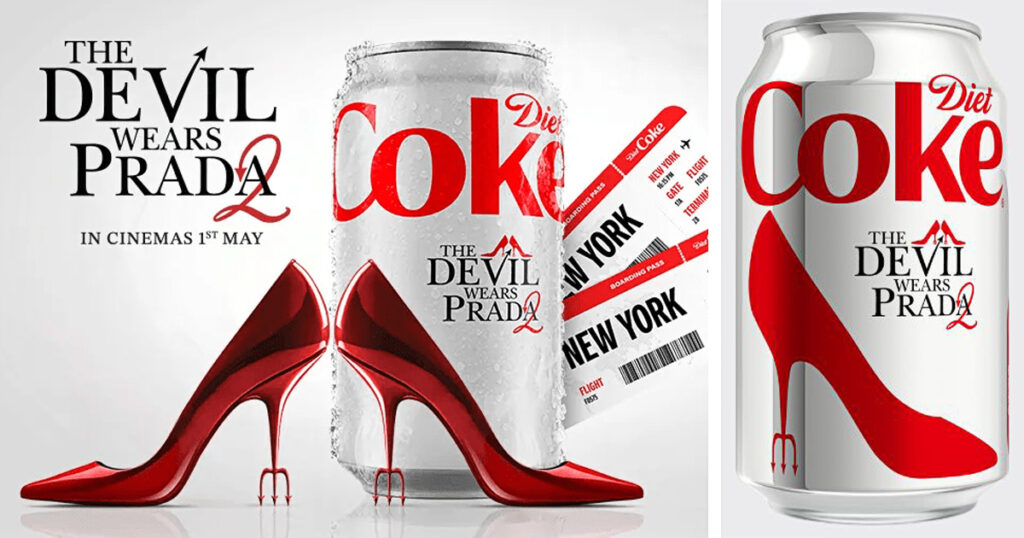 映画『プラダを着た悪魔2』×ダイエット・コークのコラボキャンペーンの画像。