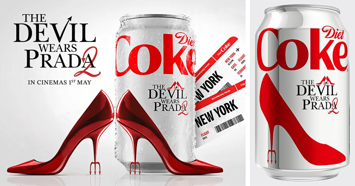 映画『プラダを着た悪魔2』×ダイエット・コークのコラボキャンペーンの画像。