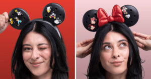 Crocsが、ディズニーと手を組み発表した、ミッキー&ミニーのアイコニックな耳をモチーフにしたカチューシャの画像。