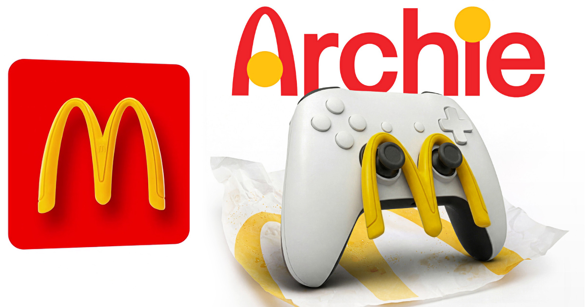 トルコのマクドナルドで登場した、ブランドの象徴「ゴールデンアーチ」をかたどったゲーミングガジェット「Archie」の画像。