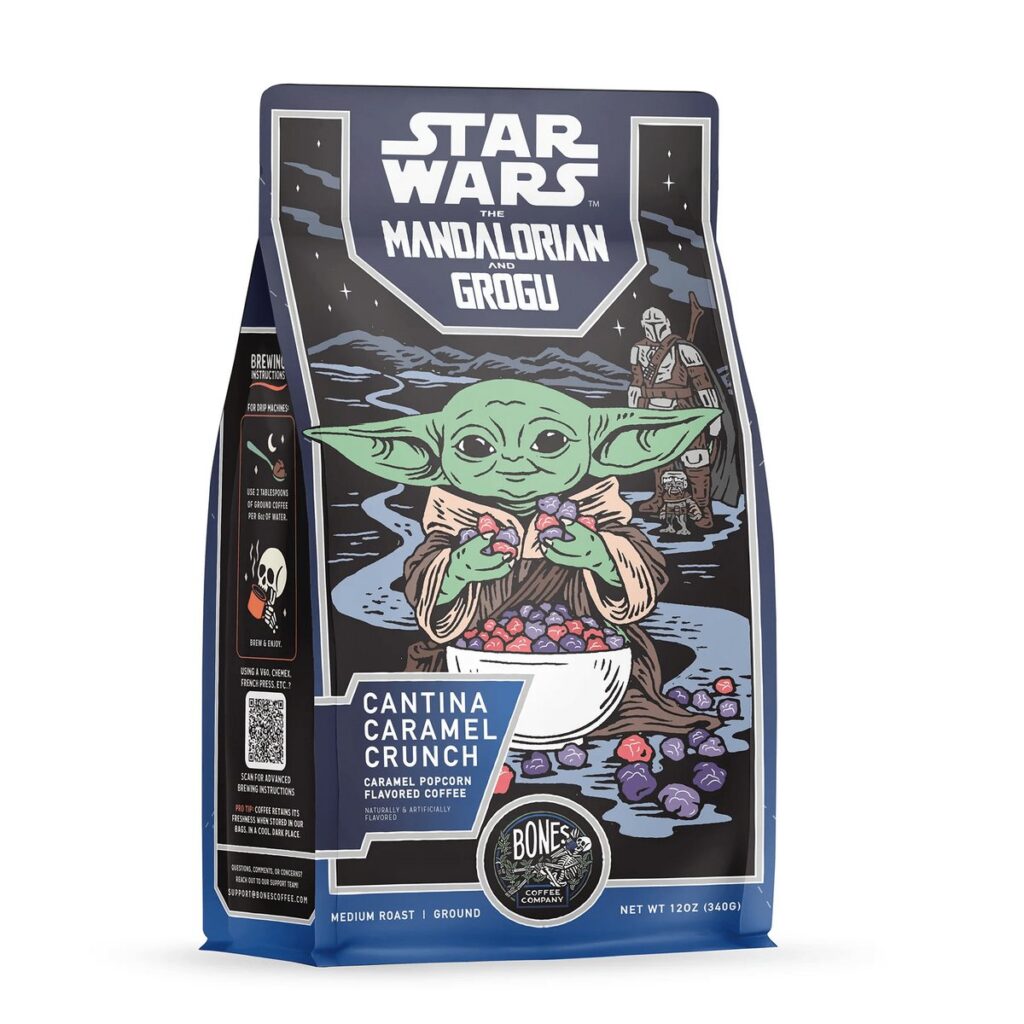 映画『スター・ウォーズ／マンダロリアン・アンド・グローグー』公開を前に、Bones Coffee Companyが展開するフレーバーコーヒーコレクションの画像。