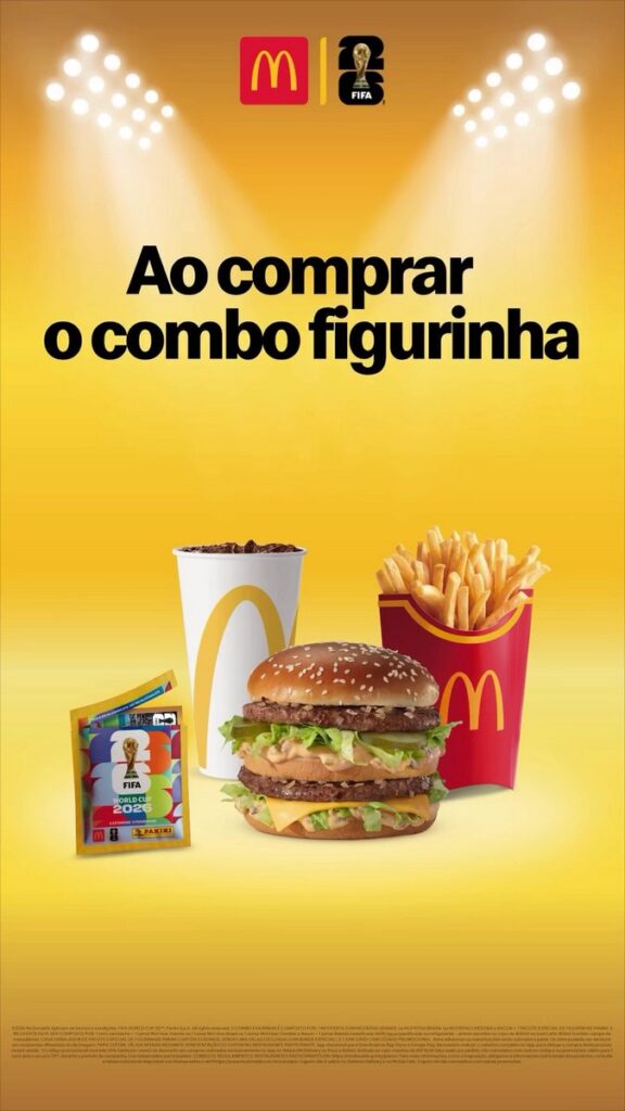 ブラジルのマクドナルドが2026 FIFAワールドカップに合わせて展開するキャンペーン「Seleções do Méqui」の画像。