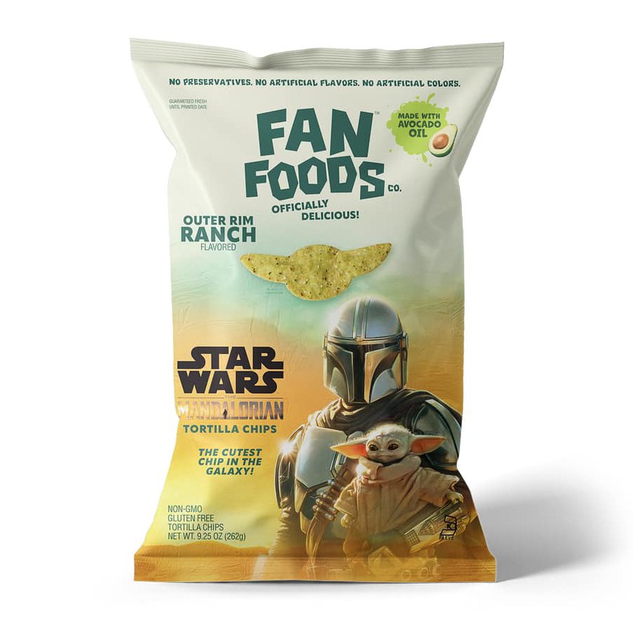 アメリカのFan Foods Co.が発表した『スター・ウォーズ』シリーズのトルティーヤチップスの画像。