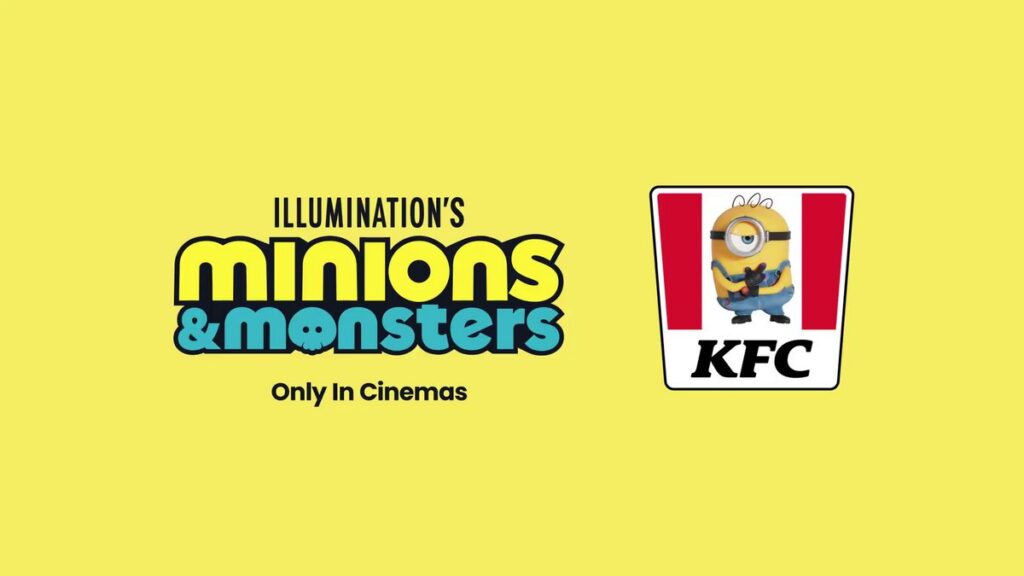 ヨーロッパのKFCが映画『ミニオンズ＆モンスターズ』の公開にあわせて発表した、限定コラボキャンペーンの画像。