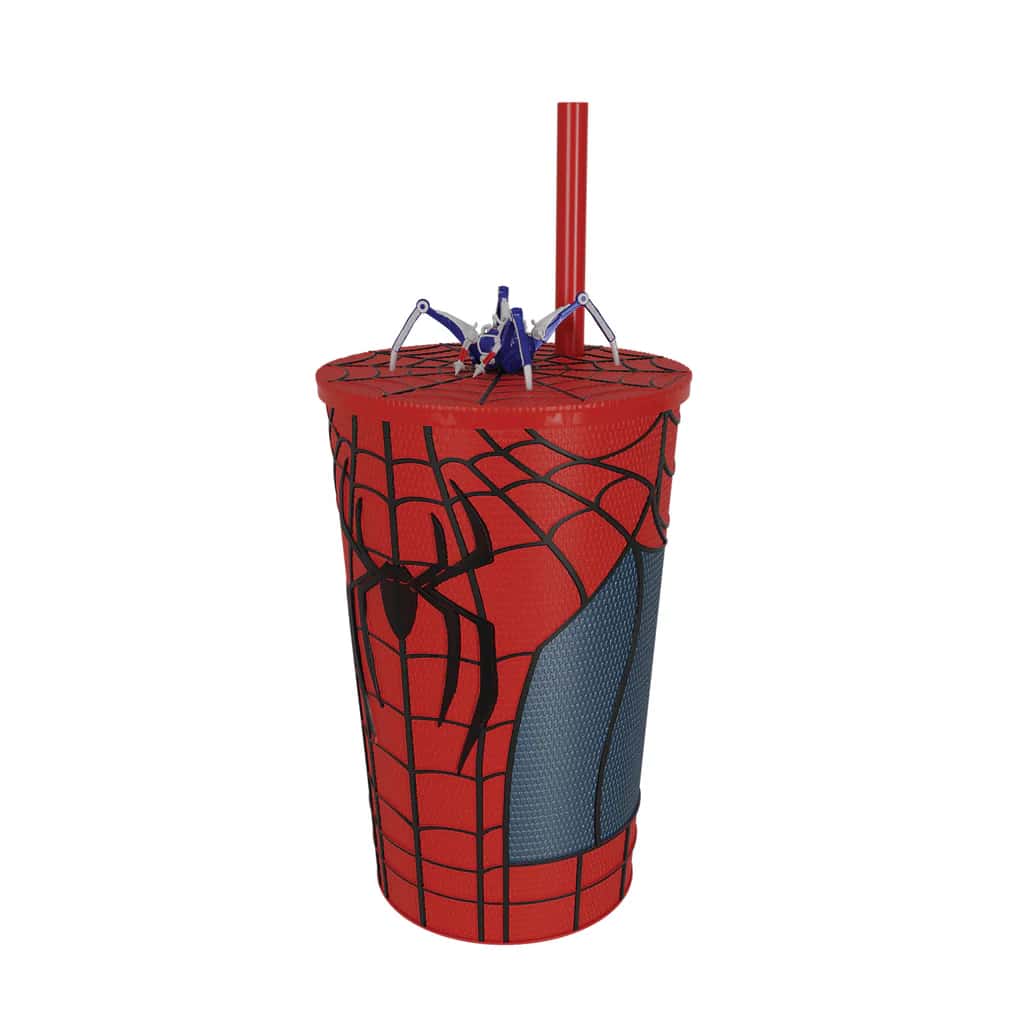映画『スパイダーマン:ブランド・ニュー・デイ』の公開にあわせ、オーストラリアの映画館チェーン Village Cinemas が発表した限定ポップコーンバケットやグッズの画像。