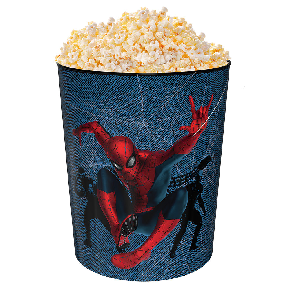 映画『スパイダーマン:ブランド・ニュー・デイ』の公開にあわせ、アメリカの映画館チェーン Cinemark のオンラインショップが発表した限定ポップコーンバケットやグッズの画像。