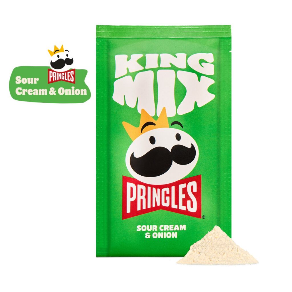スペインのバーガーキングに登場した、プリングルズの世界観を取り入れた限定コラボメニューの画像。