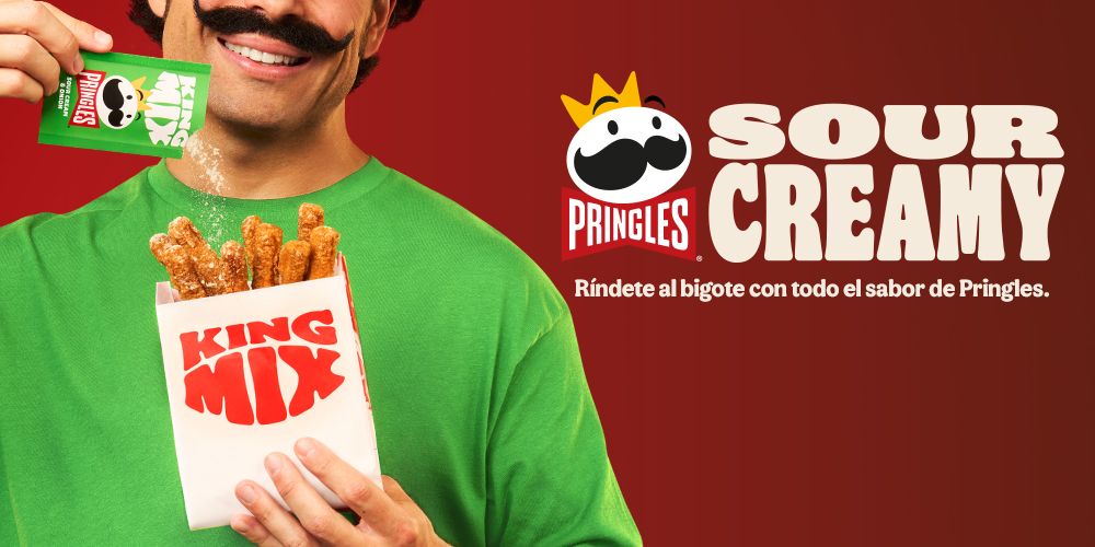 スペインのバーガーキングに登場した、プリングルズの世界観を取り入れた限定コラボメニューの画像。