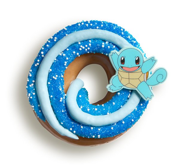 『ポケットモンスター』の30周年を記念して、クリスピー・クリーム・ドーナツに登場した限定コレクションの画像。