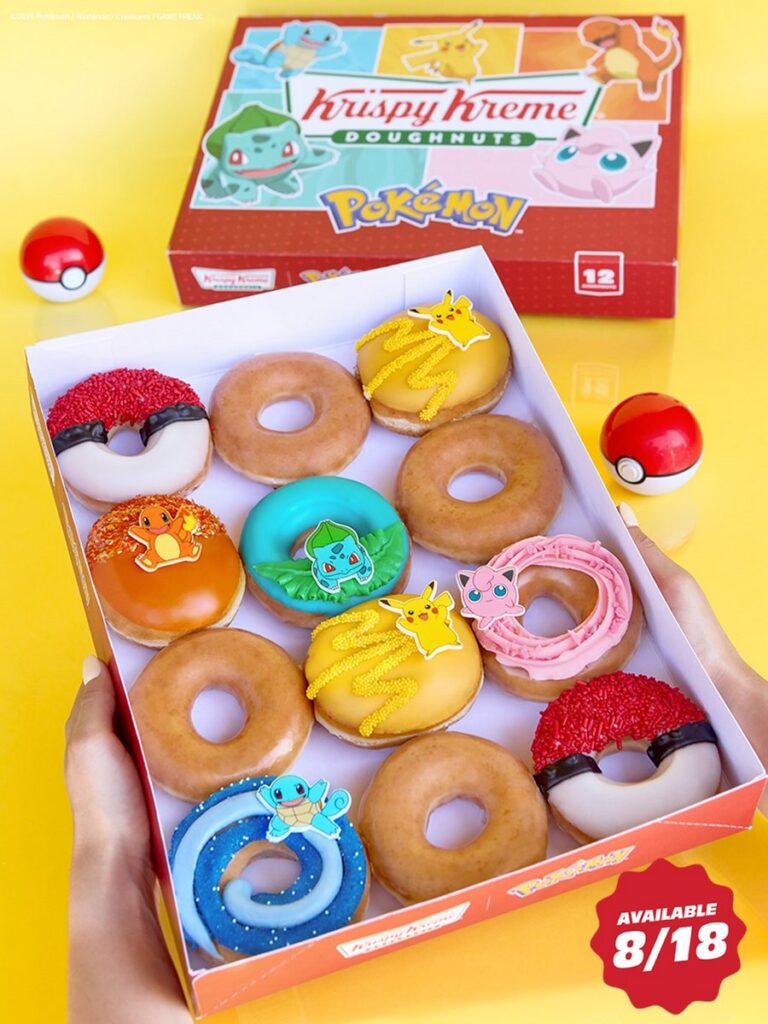 『ポケットモンスター』の30周年を記念して、クリスピー・クリーム・ドーナツに登場した限定コレクションの画像。