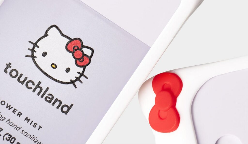 アメリカのハンドケアブランド「Touchland」から登場した、サンリオのクロミとコラボレーションした限定セットの画像。