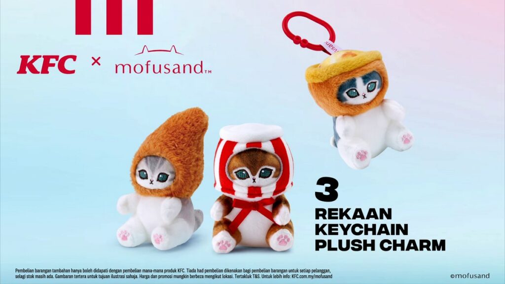 マレーシアのKFCが『mofusand』と提携し展開する、コラボキャンペーンの画像。