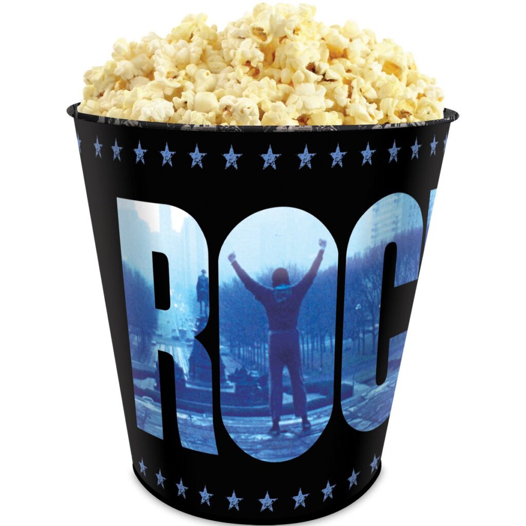 アメリカのドライブインシアター Swan Drive-In Theatreの公式ショップで登場した、映画『ロッキー』50周年記念上映＆『アイ・プレイ・ロッキー』公式限定グッズの画像。