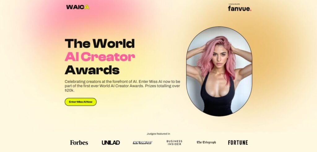 The Worlds First AI Creator Awardsの画像