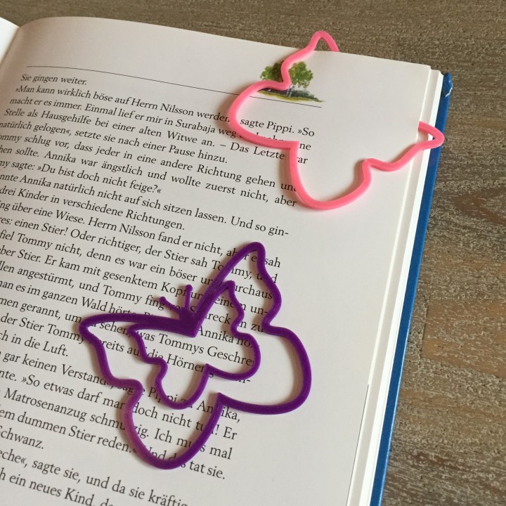 3D Printable Butterfly Bookmarkの画像