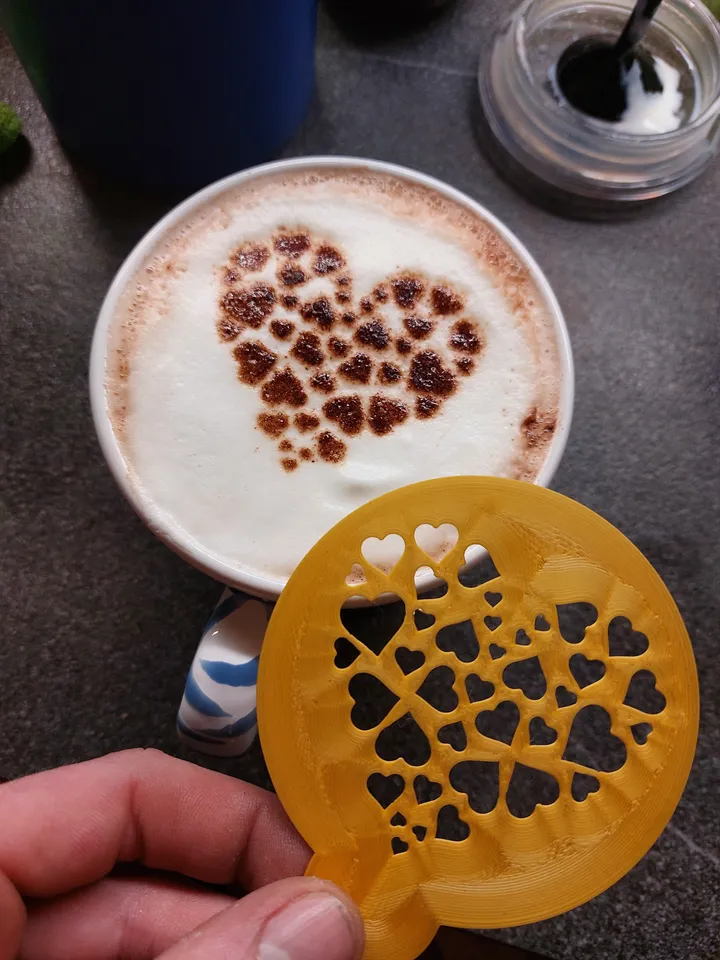 Heart coffee stencilの画像