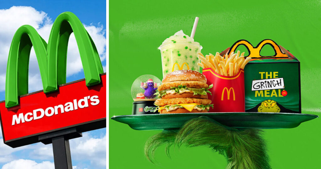 マクドナルドオーストラリアが展開する、グリンチとのコラボキャンペーンの画像