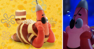 映画『劇場版スポンジ・ボブ　呪われた海賊と大冒険だワワワワワ！』の公開にあわせて登場した、Cinépolisの「パトリック・スター LEDポップコーンバケット」の画像