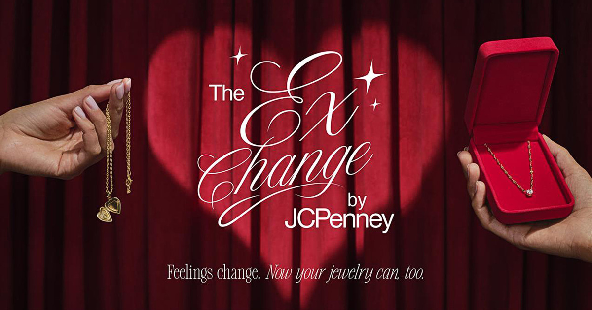 JCPenneyが2026年のバレンタインデーに開催する、一日限定のジュエリー交換イベント「The Ex-Change」の画像。