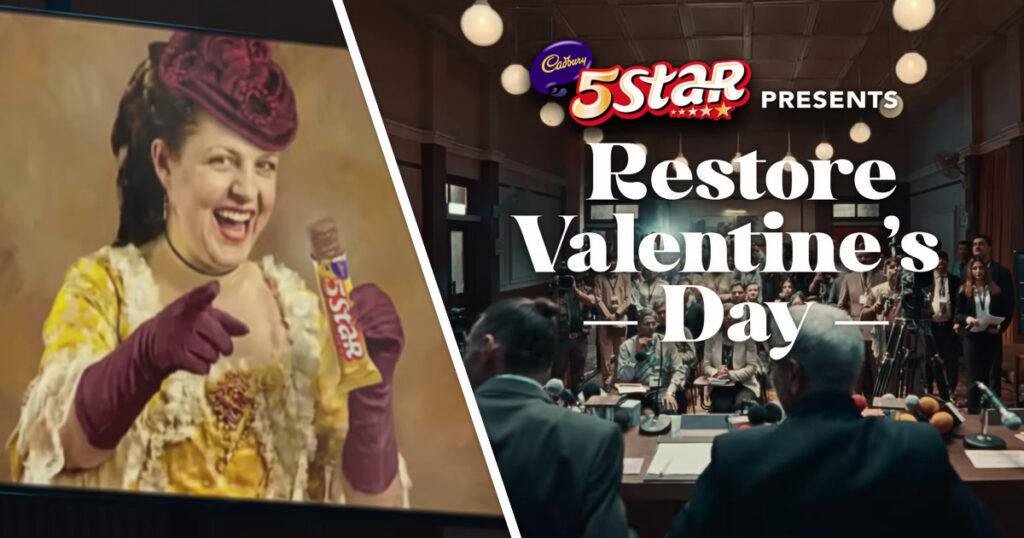 インドのチョコレートブランドCadbury 5 Starによる2026年バレンタインキャンペーン「Restore Valentine’s Day」の画像。