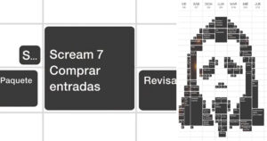 ペルーの映画館チェーンCinépolisがInstagramで公開した、『スクリーム7』のリール動画の画像。