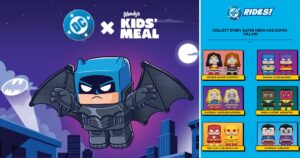 ウェンディーズがDCと提携し展開する、「DC Rides」キッズミールの画像。