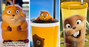 ディズニー&ピクサー最新作『私がビーバーになる時』の公開を前に、世界中の映画館が展開する様々なグッズの画像。