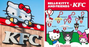 メキシコKFCのハローキティポップアップの画像。