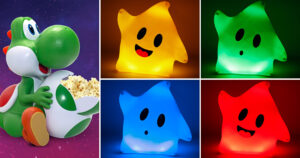 映画『ザ・スーパーマリオギャラクシー・ムービー』の公開にあわせ、アメリカのCinemark公式ショップで販売が始まったポップコーンバケットの画像。