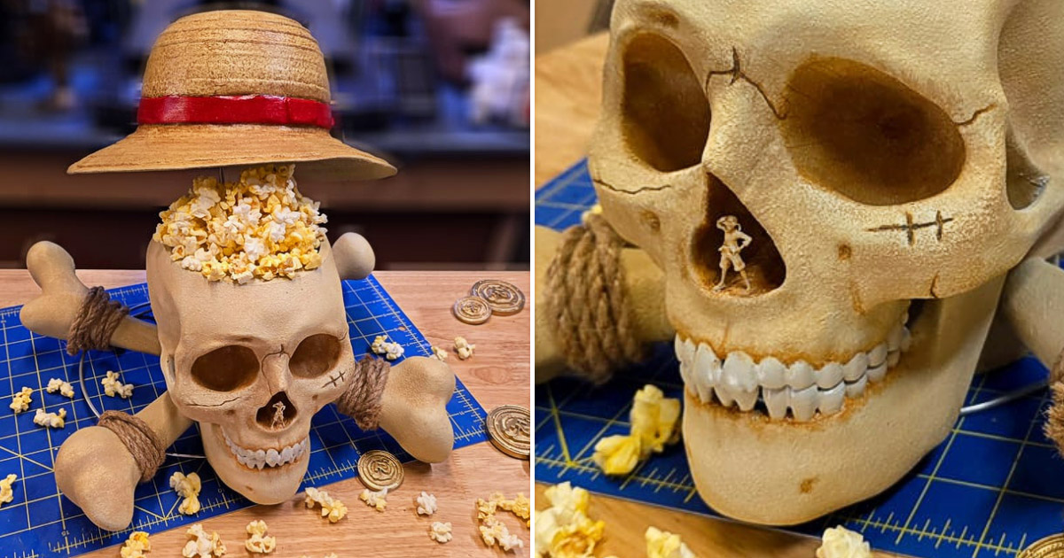 Regal Cinemas と Netflix がコラボし、実写ドラマ ONE PIECE シーズン2のイベント上映「One Piece: Into the Grand Line Fan Event」を記念して無料公開した、自宅で3Dプリントできる限定ポップコーンバケットのデータの画像。