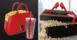 映画『プラダを着た悪魔2』公開にあわせて、Marcus TheatresとCinépolisが展開する限定ポップコーンバケットとコラボメニューの画像。