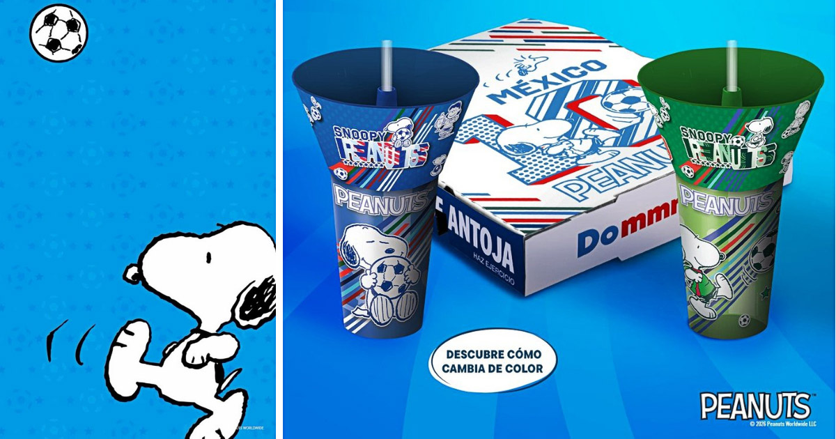 メキシコのドミノ・ピザが、スヌーピーを中心とした「Peanuts」とコラボし展開する、「こどもの日(Día del Niño)」向けの限定キャンペーンの画像。