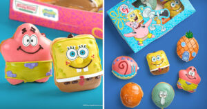 クリスピー・クリームがフィリピン限定で展開する、人気アニメ『スポンジ・ボブ』とコラボした限定ドーナツコレクションの画像。