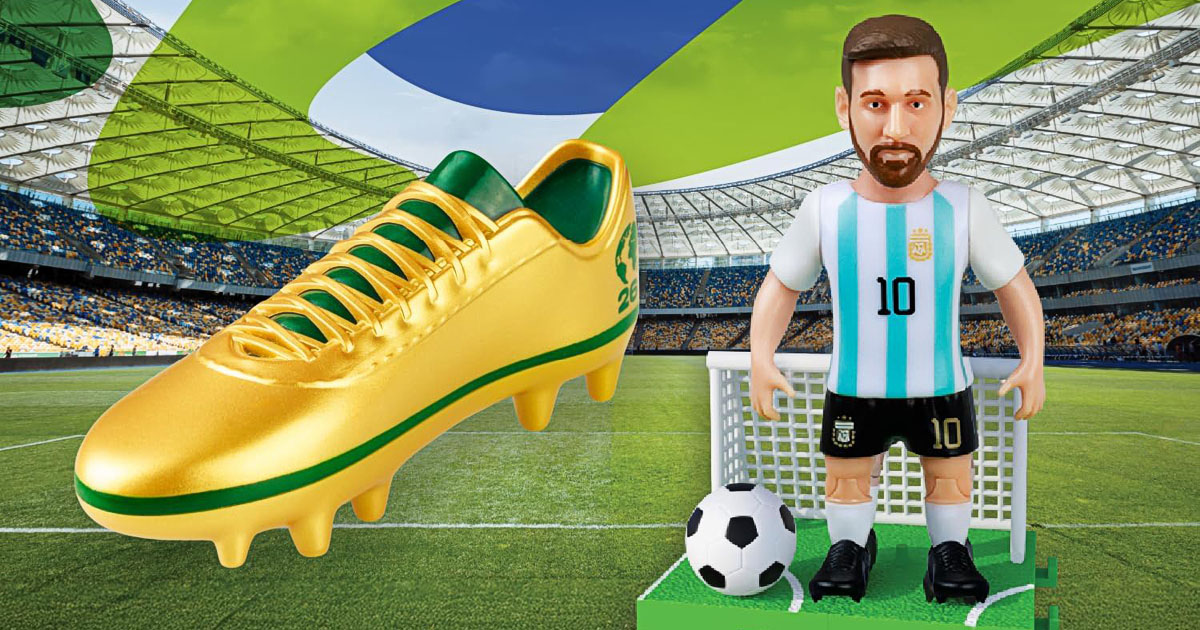 アメリカの玩具メーカー PMI が展開する「Supergoal MLS Shoe Capsule」と「FIFA Shoe Capsule」の画像。