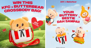 マレーシアのKFCが、タイ発の人気キャラクター Butterbear とコラボした「KFC x Butterbear」キャンペーンの画像。