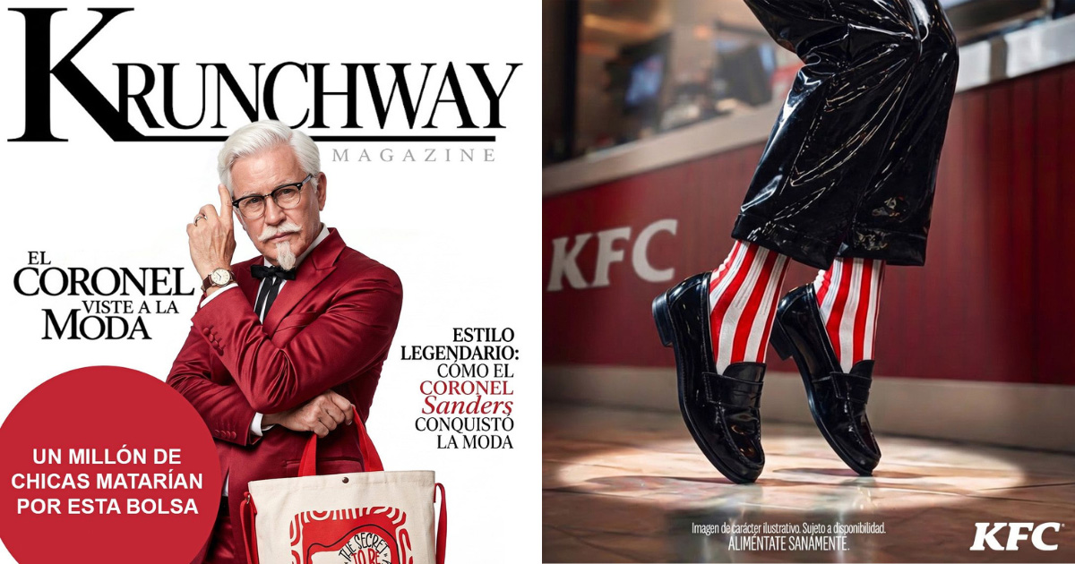 KFCメキシコがInstagramに投稿した、『プラダを着た悪魔２』と『Michael／マイケル』を完璧にオマージュしたそのクリエイティブの画像。