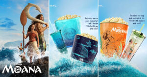 実写映画『モアナと伝説の海』の公開にあわせ、アメリカの映画館チェーン Regal Cinemas が発表した限定ポップコーンバケットやグッズの画像。