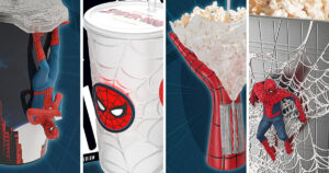 映画『スパイダーマン：ブランド・ニュー・デイ』の公開にあわせ、オーストラリアの映画館チェーン Event Cinemas が発表した限定ポップコーンバケットやグッズの画像。