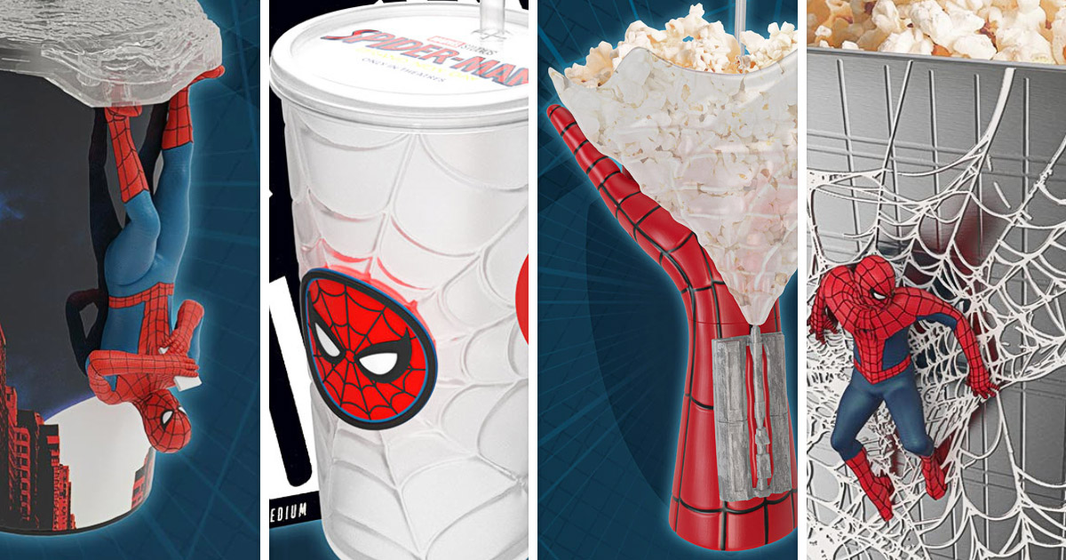 映画『スパイダーマン：ブランド・ニュー・デイ』の公開にあわせ、オーストラリアの映画館チェーン Event Cinemas が発表した限定ポップコーンバケットやグッズの画像。