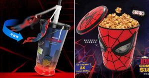 映画『スパイダーマン：ブランド・ニュー・デイ』の公開にあわせ、台湾の秀泰影城と香港の英皇戲院が発表した限定ポップコーンバケットやダブルウォールカップの画像。