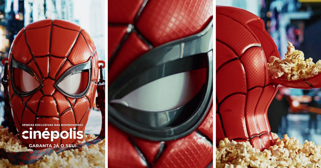 映画『スパイダーマン:ブランド・ニュー・デイ』の公開にあわせ、ブラジルの映画館チェーン Cinépolis が発表した限定ポップコーンバケットの画像。